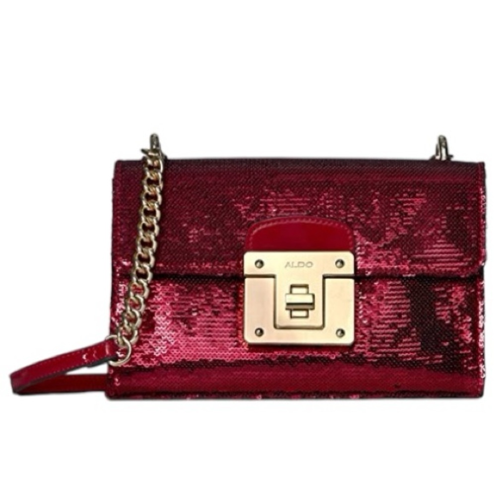 Aldo Cherry Red Sequin Purse